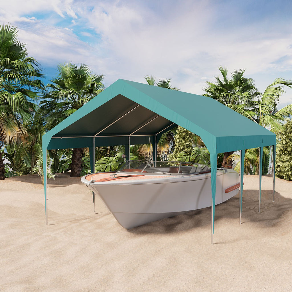 Durable Carport Roof Canopy with PE and Pipe Materials - Provides Reliable Shelter for Parked Vehicles, and Weather Resistance