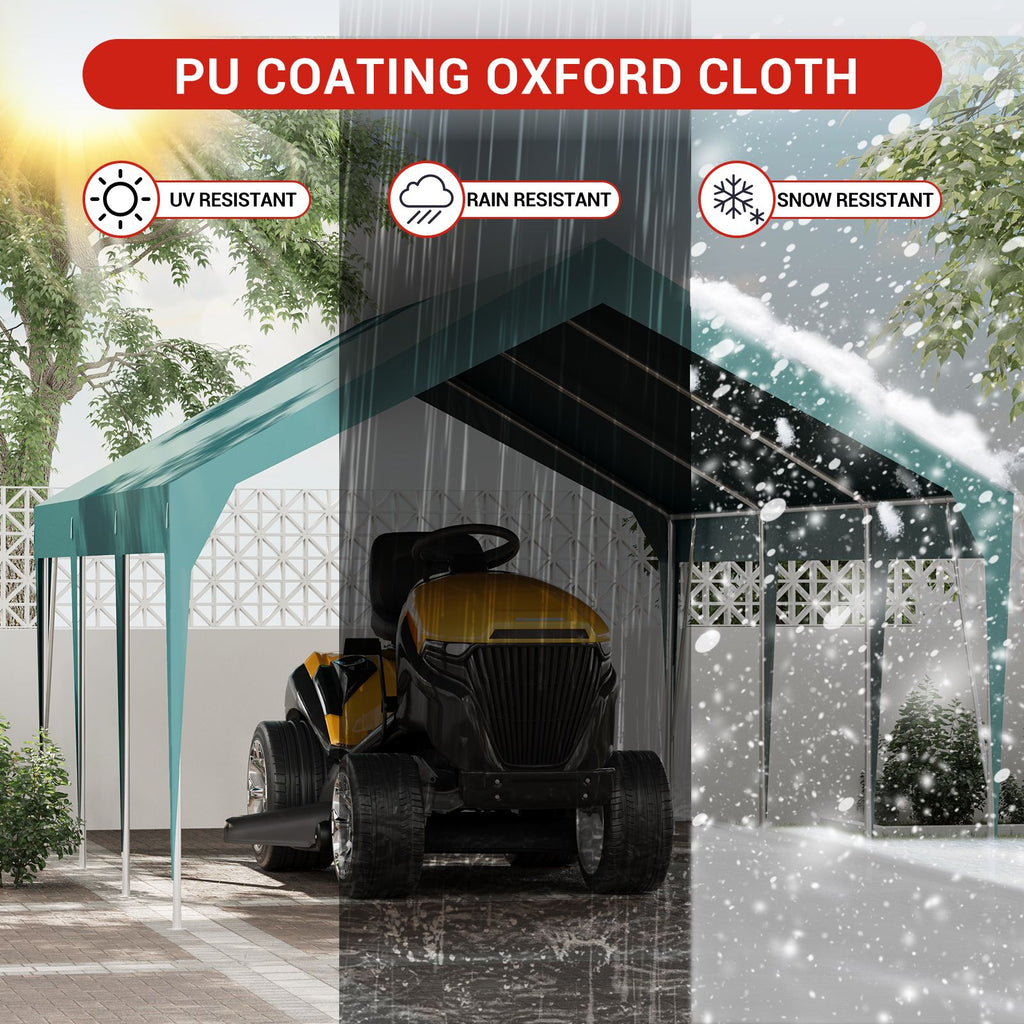 Durable Carport Roof Canopy with PE and Pipe Materials - Provides Reliable Shelter for Parked Vehicles, and Weather Resistance