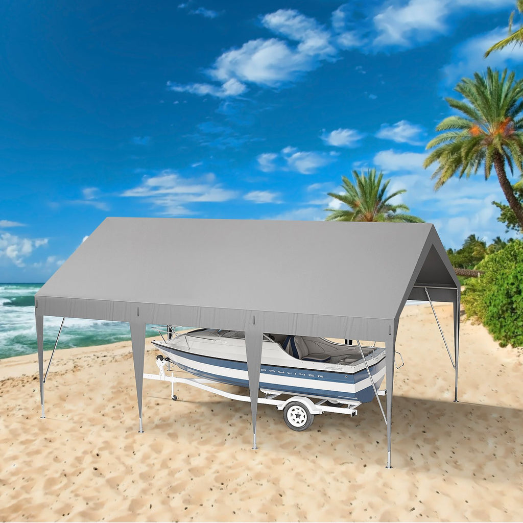 Durable Carport Roof Canopy with PE and Pipe Materials - Provides Reliable Shelter for Parked Vehicles, and Weather Resistance