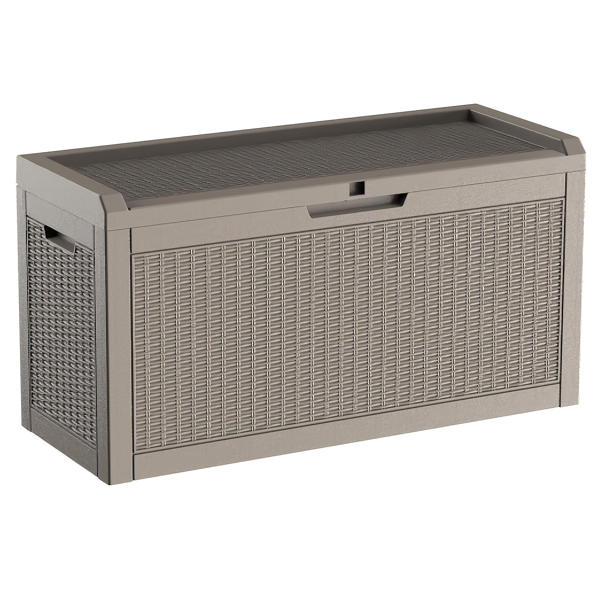 70 Gallon Heavy-Duty Resin Storage Bench Deck Box - All-Weather Outdoor Patio Furniture