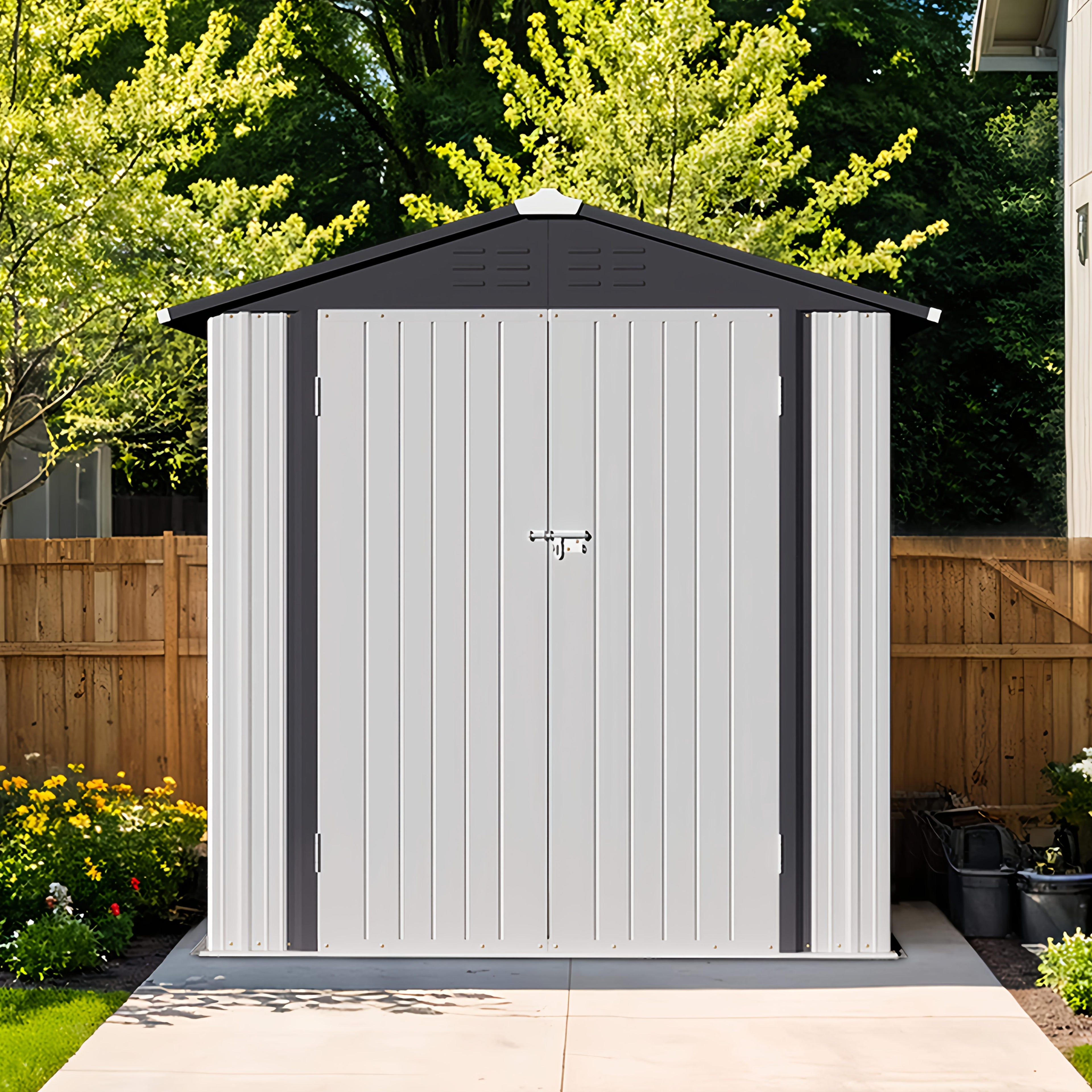 Outdoor Metal Waterproof Storage Shed