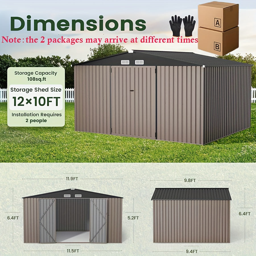 [Metal Storage Shed] Size options below