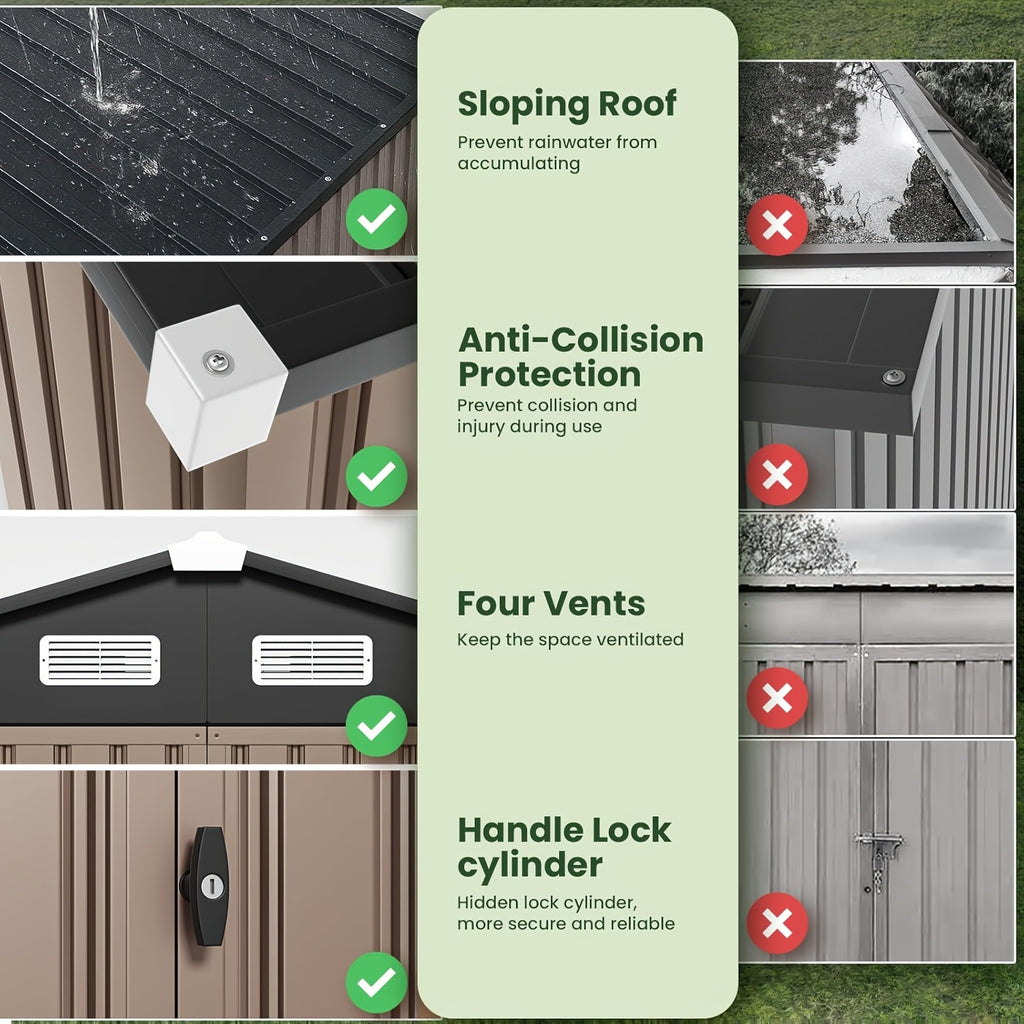 [Metal Storage Shed] Size options below