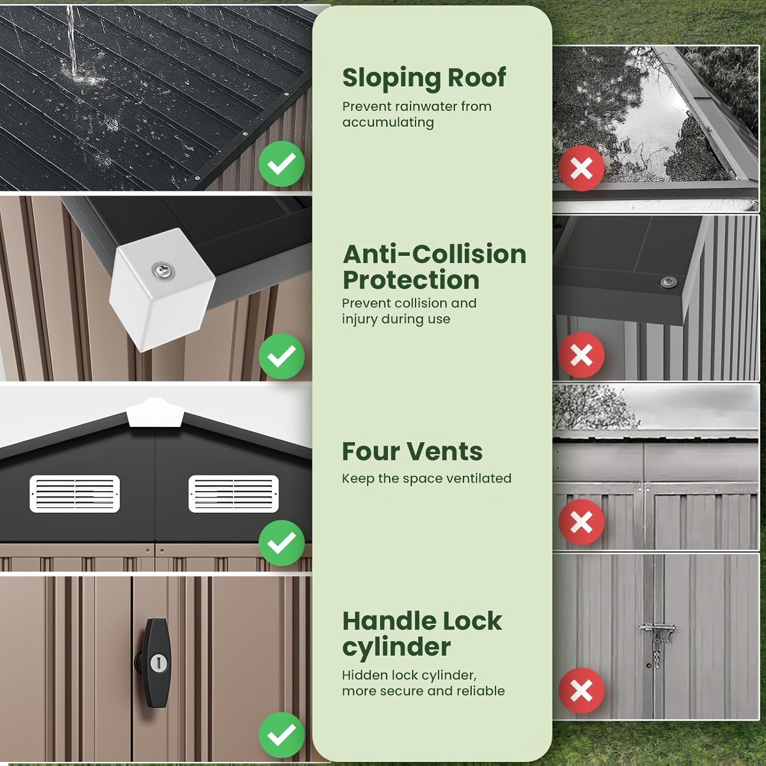 [Metal Storage Shed] Size options below