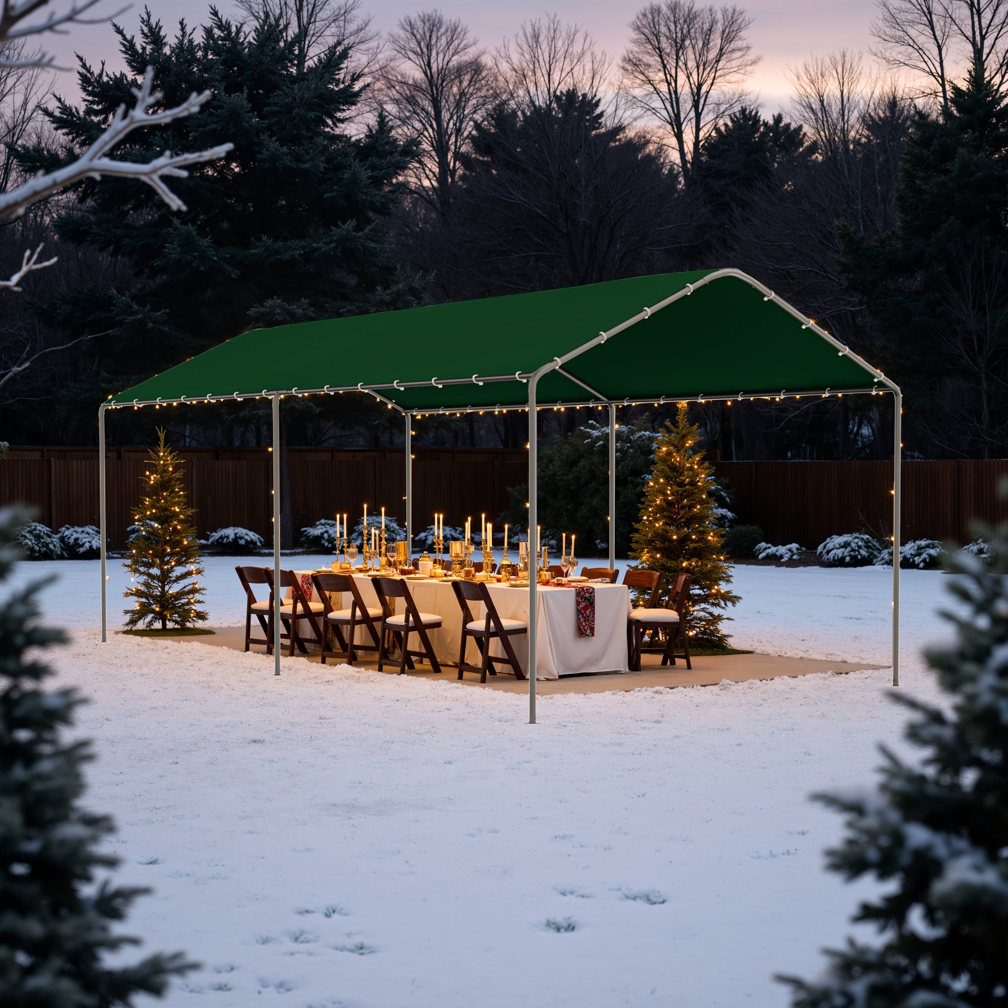 10x20 Carport Heavy Duty Portable Garage Shelter, UV-Resistant & Weatherproof Top Cover