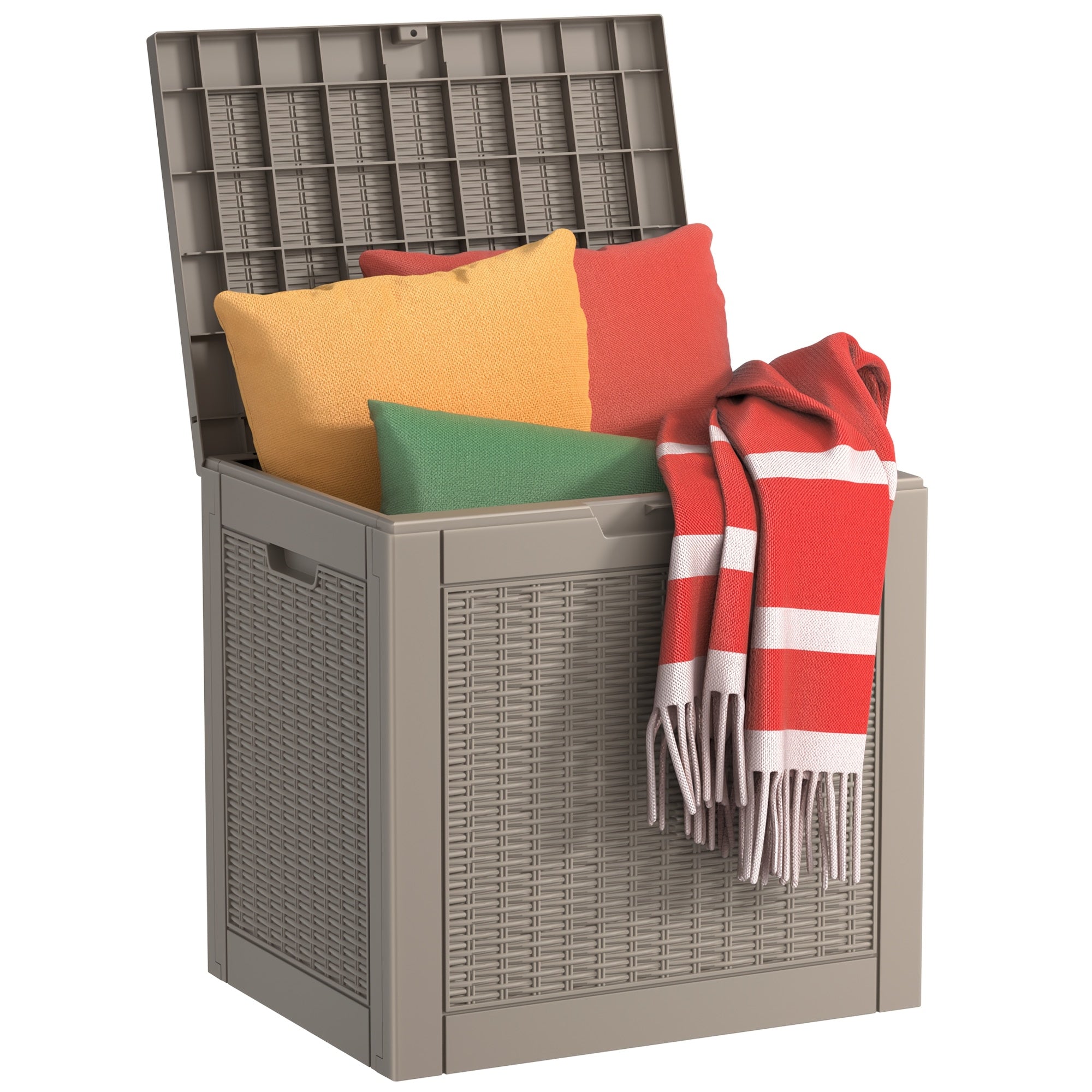 70 Gallon Heavy-Duty Resin Storage Bench Deck Box - All-Weather Outdoor Patio Furniture