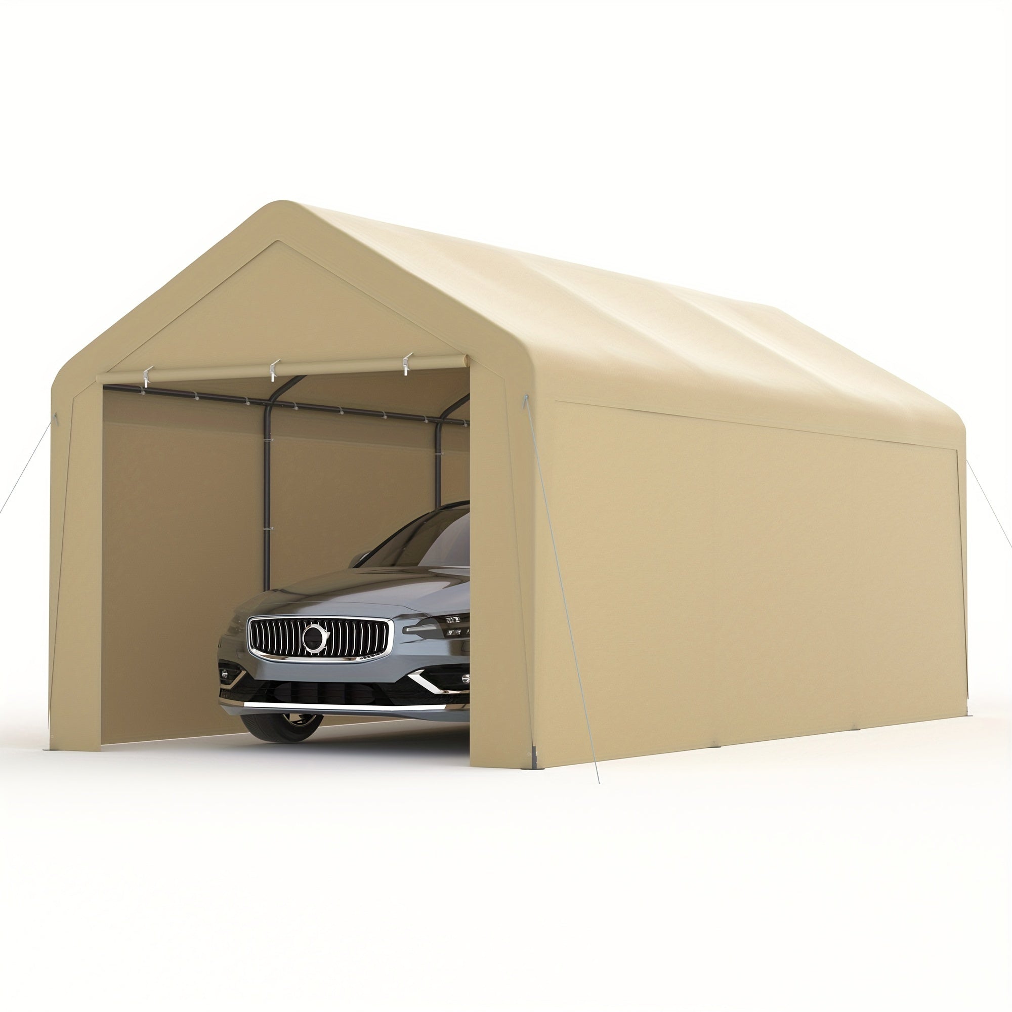 10 x 20 Heavy Duty Carport Canopy with Removable Sidewall, Weatherprooof