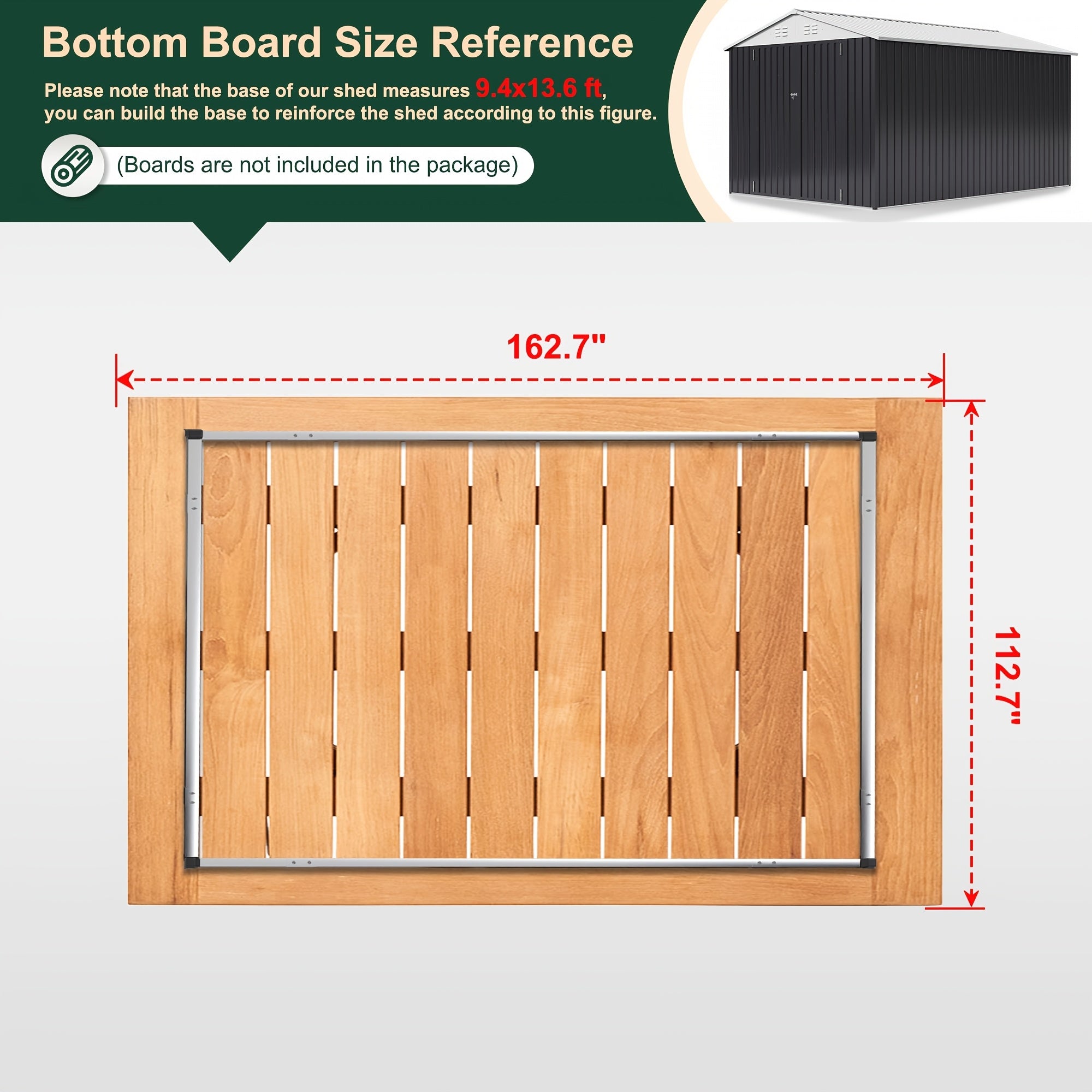 10 X 14 FT Outdoor Storage Shed, Metal Garden Shed Featuring an Updated Frame Structure