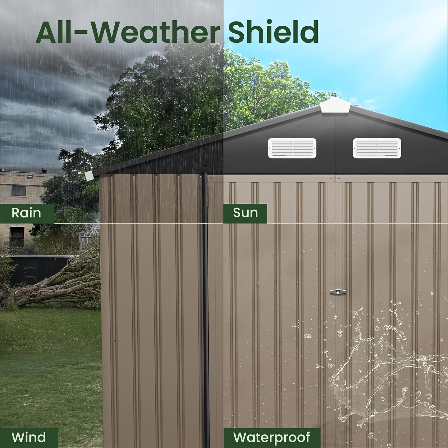 [Metal Storage Shed] Size options below