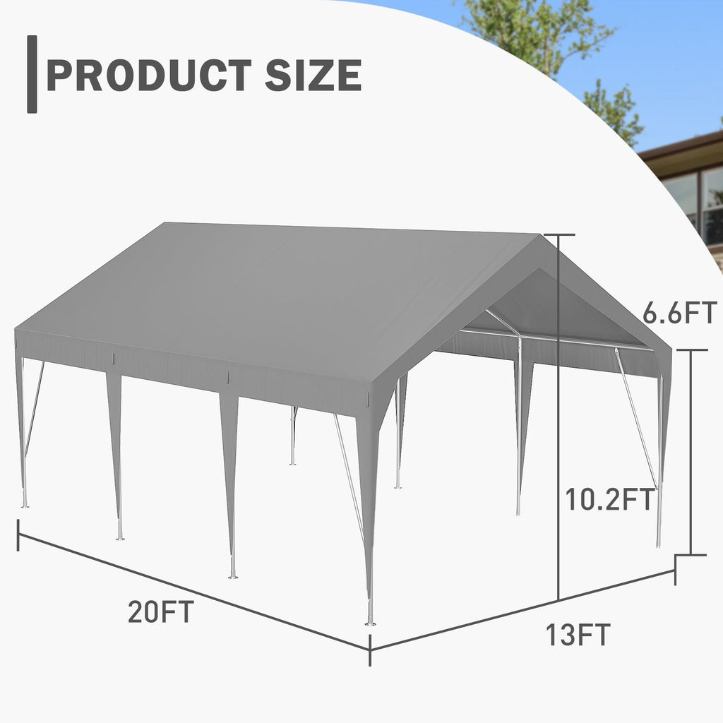 Durable Carport Roof Canopy with PE and Pipe Materials - Provides Reliable Shelter for Parked Vehicles, and Weather Resistance