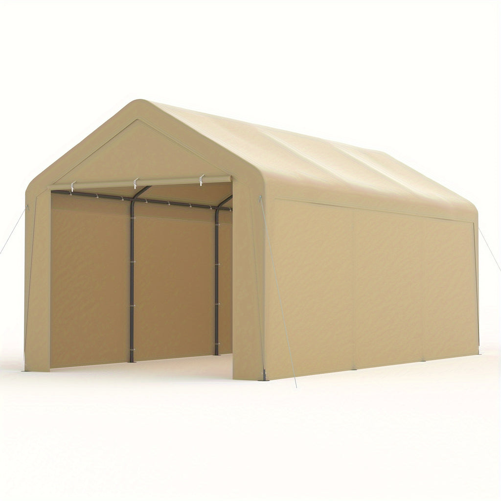 10 x 20 Heavy Duty Carport Canopy with Removable Sidewall, Weatherprooof