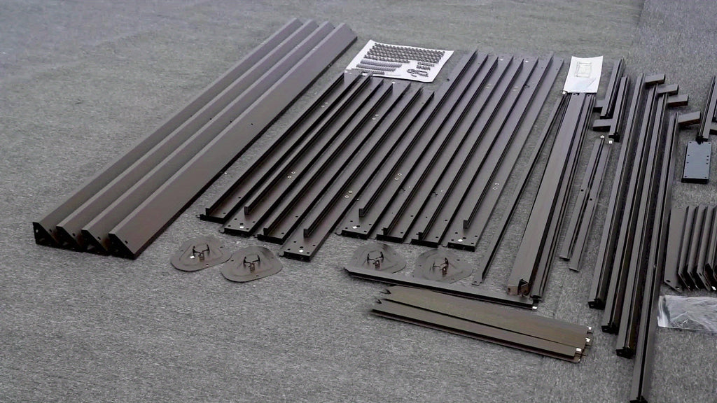 Hardtop Gazebo, Polycarbonate, 10x12FT Heavy Duty Double Roof Hardtop with Aluminum Frame, Privacy Screen, Netting and Curtains